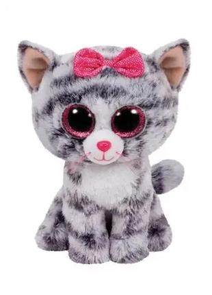 Мягкая игрушка ty beanie boo's котенок kiki 25 см (37075)