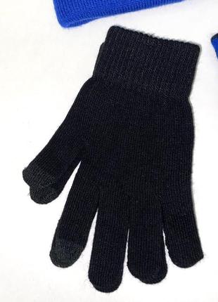 Набор: шапка + хомут, утепленный флисом + перчатки/наклонный размер: 9-11 лет6 фото