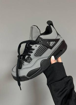 Кроссовки женские nike air jordjack «&nbsp;an 4 retro x cactus grey / black&nbsp;»