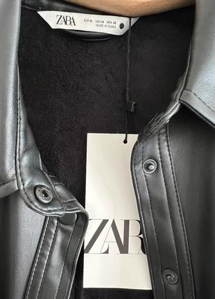 Кожаное платье zara на кнопках м7 фото