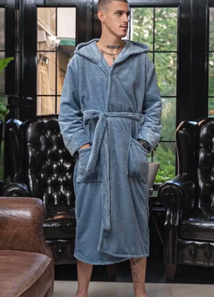 Халат мужской махровый на запах с поясом 46-48,50-52,54-56 razg4413-15507tве