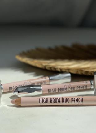 Двусторонний карандаш хайлайтер для оформления бровей benefit high brow duo #разгрузкой