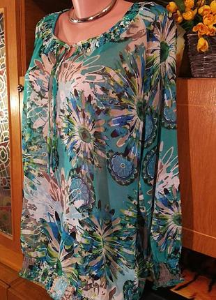 Полупрозрачная блузка большого размера4 фото