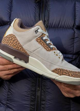 Кросівки жіночі air jordan retro 3 suede grey\brown
