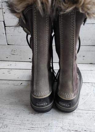Термо сапоги чоботи кожаные с валенком снегоходы непромокаемые сноубутсы sorel waterproof 38p5 фото