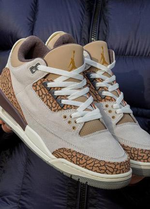 Кросівки чоловічі air jordan retro 3 suede grey\brown