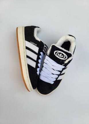 Трендовые кроссовки adidas hibbett campus с мехом