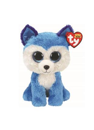 Дитяча іграшка м’яконабивна ty beanie boo's 36474 блакитний хаскі "prince" 25см