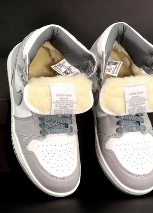 Кроссовки зимние на меху nike air jordan 1 the ❄️