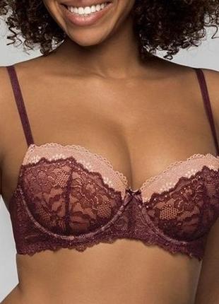 80d 36d, 75d очаровательный кружевной бюстгальтер балконет dorina layla