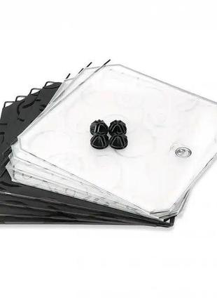 Складна пластикова шафа storage cube cabinet мр 312-62а гардероб пластиковий на 9 секцій (чорний)2 фото