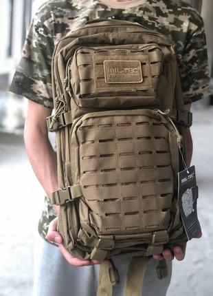 Рюкзак военный тактический штурмовой mil-tec из германии койот для военных зсу5 фото