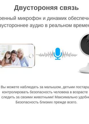 Видеоняня / радионяня  wi-fi smarteye 1920x1080 hd с ночным видением двусторонней аудио связью и датчиком7 фото