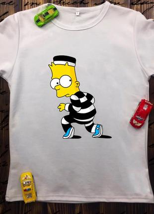Мужская футболка с принтом - вор барт симпсон