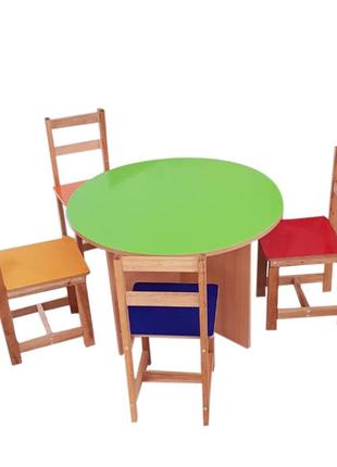 Столик для детского сада и 4 стула. комплект для детского сада.4 фото