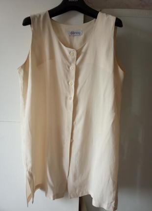 Шелковая блузка р.м bianca натуральный крепдешин2 фото