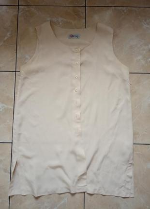 Шелковая блузка р.м bianca натуральный крепдешин1 фото