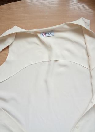 Шелковая блузка р.м bianca натуральный крепдешин5 фото