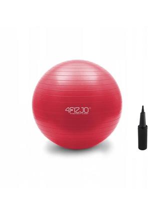 М'яч для фітнесу (фітбол) 4fizjo 55 см anti-burst 4fj0031 red
