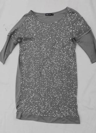Коктейльное трикотажное платье с пайетками фирмы didi.6 фото