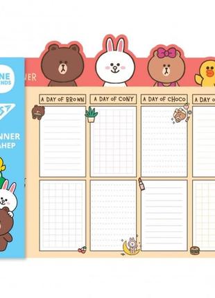 Планинг настольный yes line friends, 34,5x28,2см, 52 листа1 фото