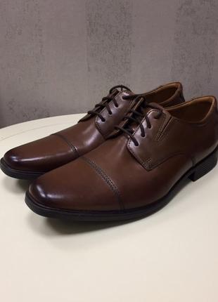 Мужские туфли clarks, новые, кожа, оригинал, размер 45.