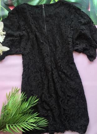 ⚫️чёрное платье миди с кружевом/чёрное кружевное платье/чёрное платье миди гипюр⚫️2 фото