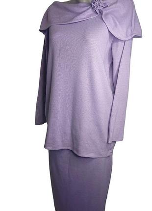 Винтажный вязаный костюм свитер #юбка