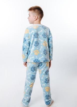Пижама детская теплая на мальчика, домашнняя одежда для сна зимняя3 фото