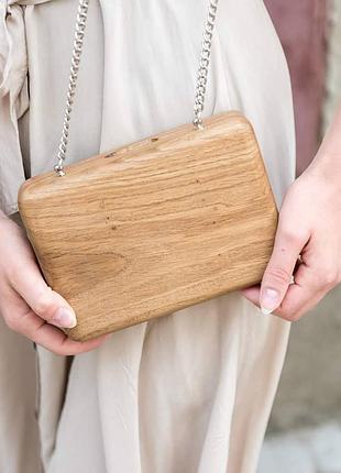 Розпродаж ексклюзивна стильна дерев'яна сумка wisewoodbag клатч кросс-боди деревянная