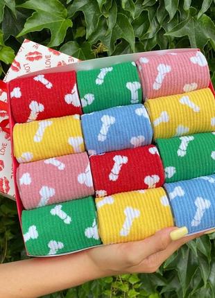 Набір шкарпеток жіночих довгих  із  веселим яскравим принтом 36-41 12 шт3 фото