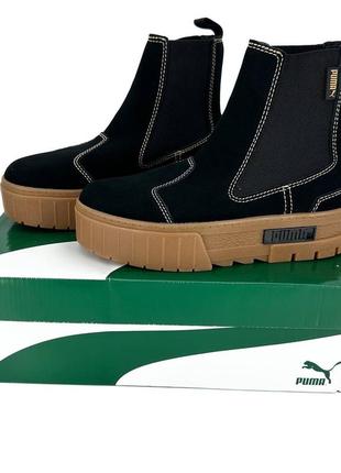 Оригинальные ботинки женские puma meyze chelsea suede