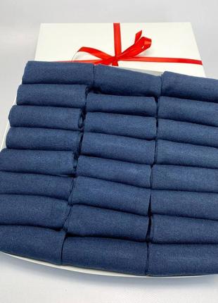 Подарочный набор носков женских коротких летних синих хлопковых качественных 36-40 24 пары3 фото