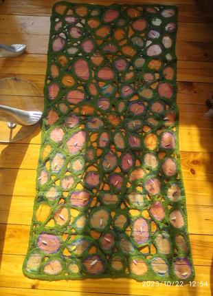 Шарф,палантин из валяной шерсти и шелка