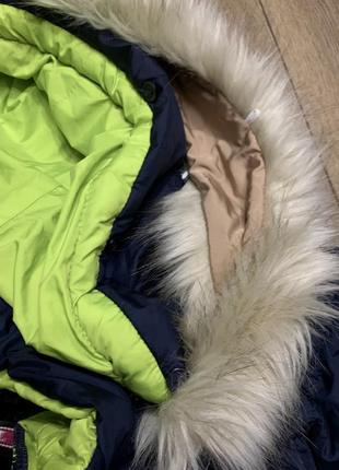 Курточка пальто парка зимняя утеплённая на меху с капюшоном speed.a (польша)4 фото