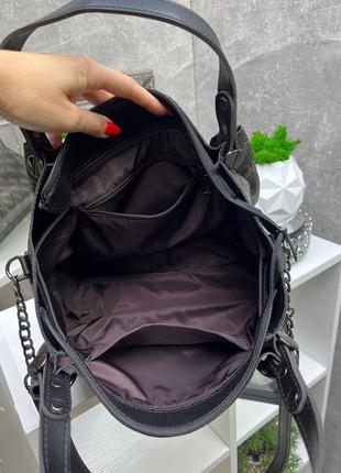 Велика жіноча сумка формату а4 з довгим ремінцем, guess5 фото
