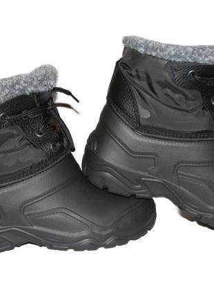 Зимові черевики на шнурівці на хутрі сноубутсы ева пінка