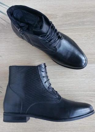 Кожаные французские minelli 🇫🇷  женские демисезонные / осенние / весенние ботинки на шнурках