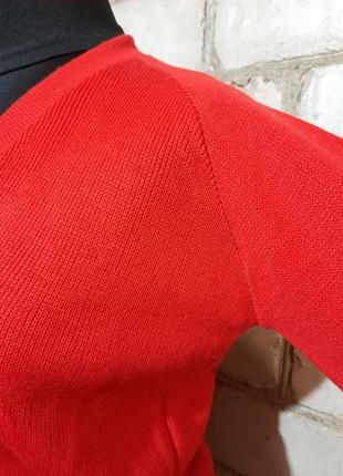 Базовый красный джемпер пуловер3 фото