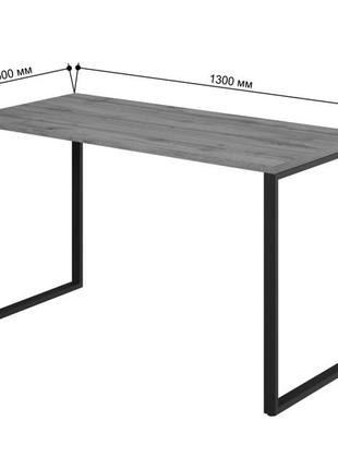 Стол письменный черный лдсп темное 130х60х75 в стилі лофт2 фото