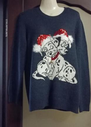 Кашеміровий свитер новорічний теплий