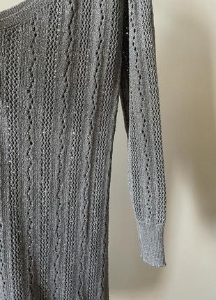 В'язана сукня з блискучою ниткою на одне плече asos6 фото