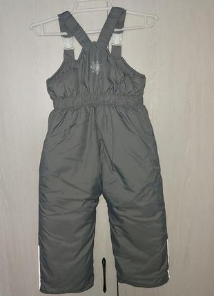 Полукомбинезон зимний р.92-98 детский штаны зимние комбинезон утепленный для девочки4 фото