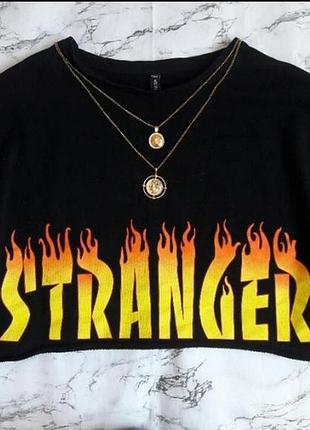 Кроп топ кофта вкорочена вогонь stranger