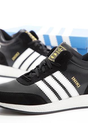 Мужские зимние кроссовки адедас adidas iniki mid winter, мужественный зимний кроссовок адидас