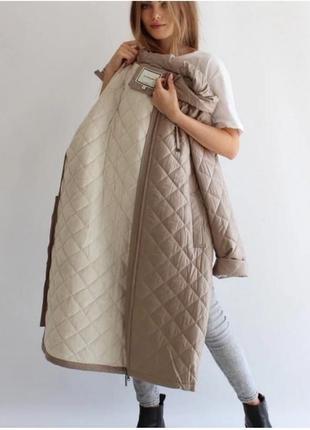 Пальто демісезонне стьобане на флісі lora duvetti