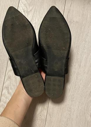 Балетки лоферы туфли остроносые узкий носок3 фото