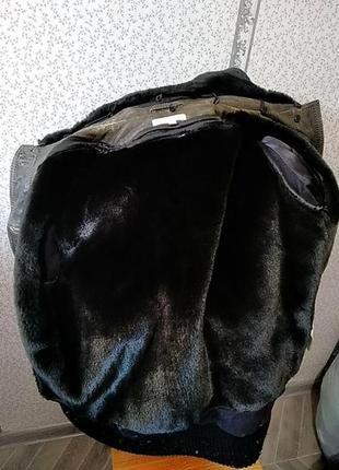 Бомбер, куртка на меху, кожаная куртка.(8642)4 фото