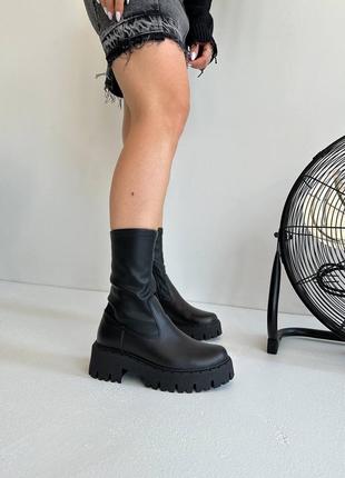 Женские классические челси ботинки под любой стиль верные кожаные зима осень5 фото
