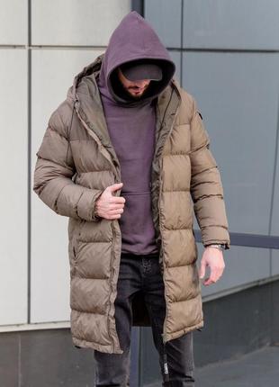 Зимнее мужское пальто пуховик зимове чоловіче пальто2 фото